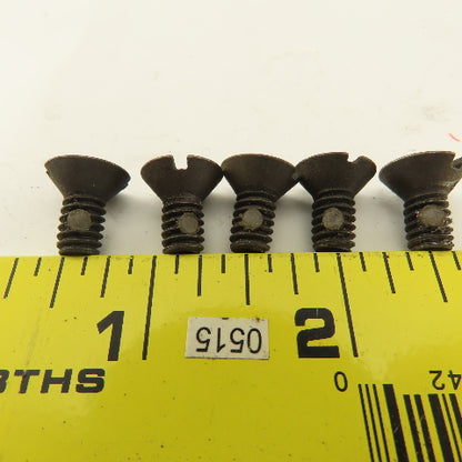 1/4-20 Flat Head Slotted Self Locking Nylon Pellet Machine Screw 1/2" Bulk 35Lbs