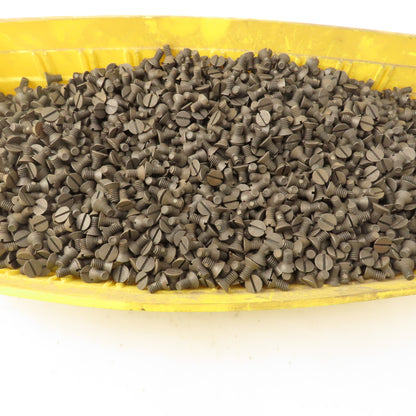 1/4-20 Flat Head Slotted Self Locking Nylon Pellet Machine Screw 1/2" Bulk 35Lbs