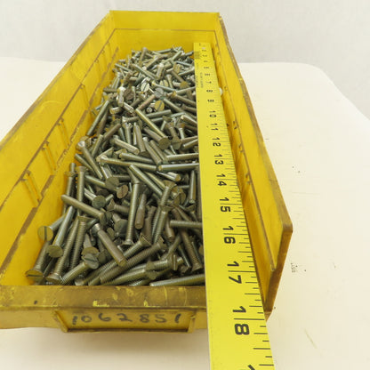 1/4-20 Flat Head Slotted Machine Screw 2" Length Full Thread  Bulk 15 Lbs.