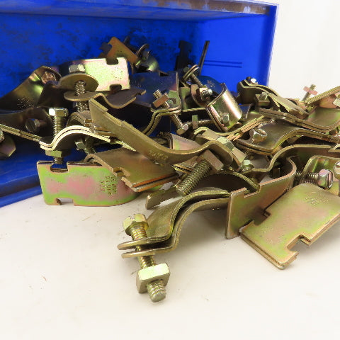 T & B Thomas & Betts 1-1/2" Channel Mount Pipe Strap Hangers Lot Of 46