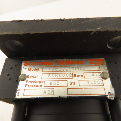 Schrader Bellows PAC112831700 2-1/2" Bore 7" Stroke Double Acting Air Cylinder