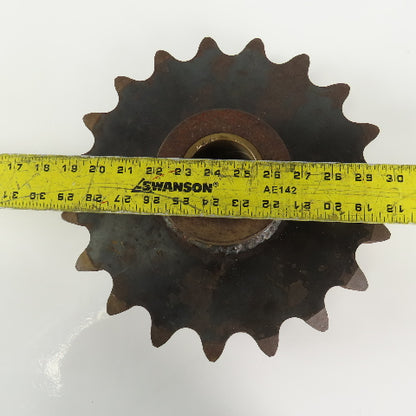 ANSI #160 Single Row Roller Chain Sprocket 19 Tooth 13" OD 2-7/16 Brass Bore