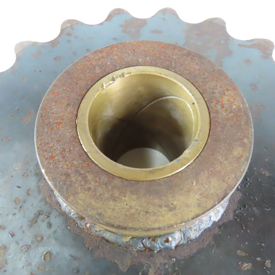ANSI #160 Single Row Roller Chain Sprocket 19 Tooth 13" OD 2-7/16 Brass Bore