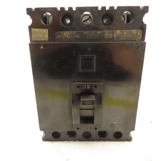 Square D Type FAL 50A Molded Case Circuit Breaker 480/240V 3 Pole