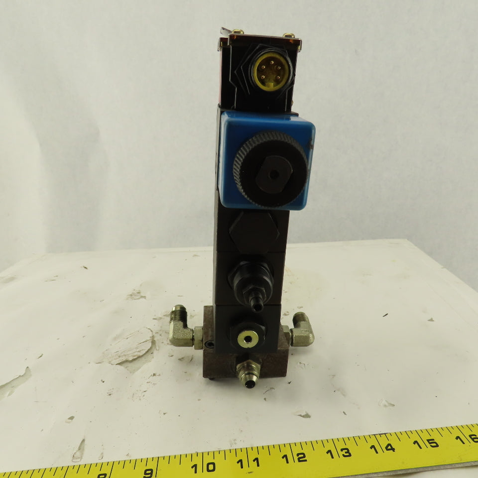 Vickers DG4-35-33C-M-FPA5WL-B5-60 Hydraulic Solenoid Valve Stack 115V Coil