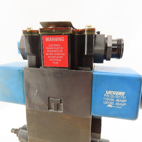 Vickers DG4-35-33C-M-FPA5WL-B5-60 Hydraulic Solenoid Valve Stack 115V Coil