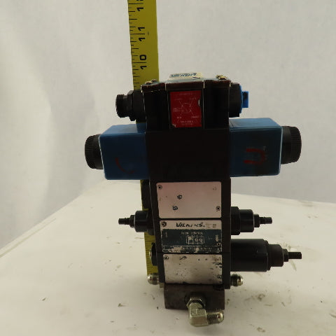 Vickers DG4-35-33C-M-FPA5WL-B5-60 Hydraulic Solenoid Valve Stack 115V Coil
