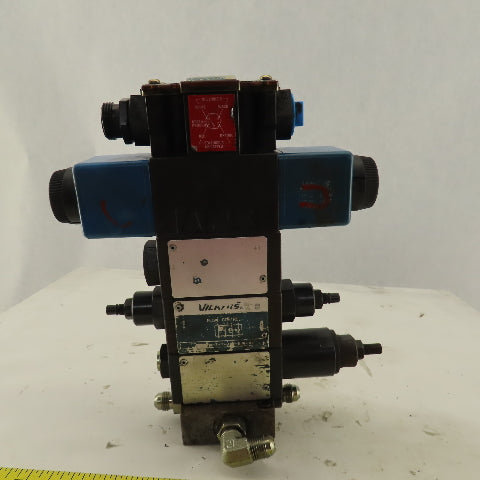 Vickers DG4-35-33C-M-FPA5WL-B5-60 Hydraulic Solenoid Valve Stack 115V Coil