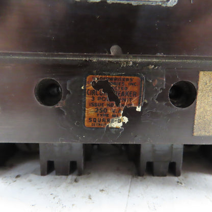 Square D Type ML 100A Molded Case Circuit Breaker 3 Pole 600V