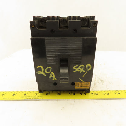 Square D 999320 20A Molded Case Circuit Breaker 600V 3 Pole