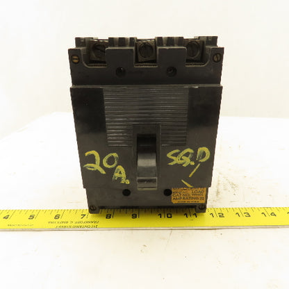 Square D 999320 20A Molded Case Circuit Breaker 600V 3 Pole