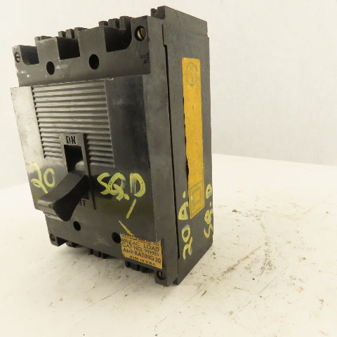 Square D 999320 20A Molded Case Circuit Breaker 600V 3 Pole