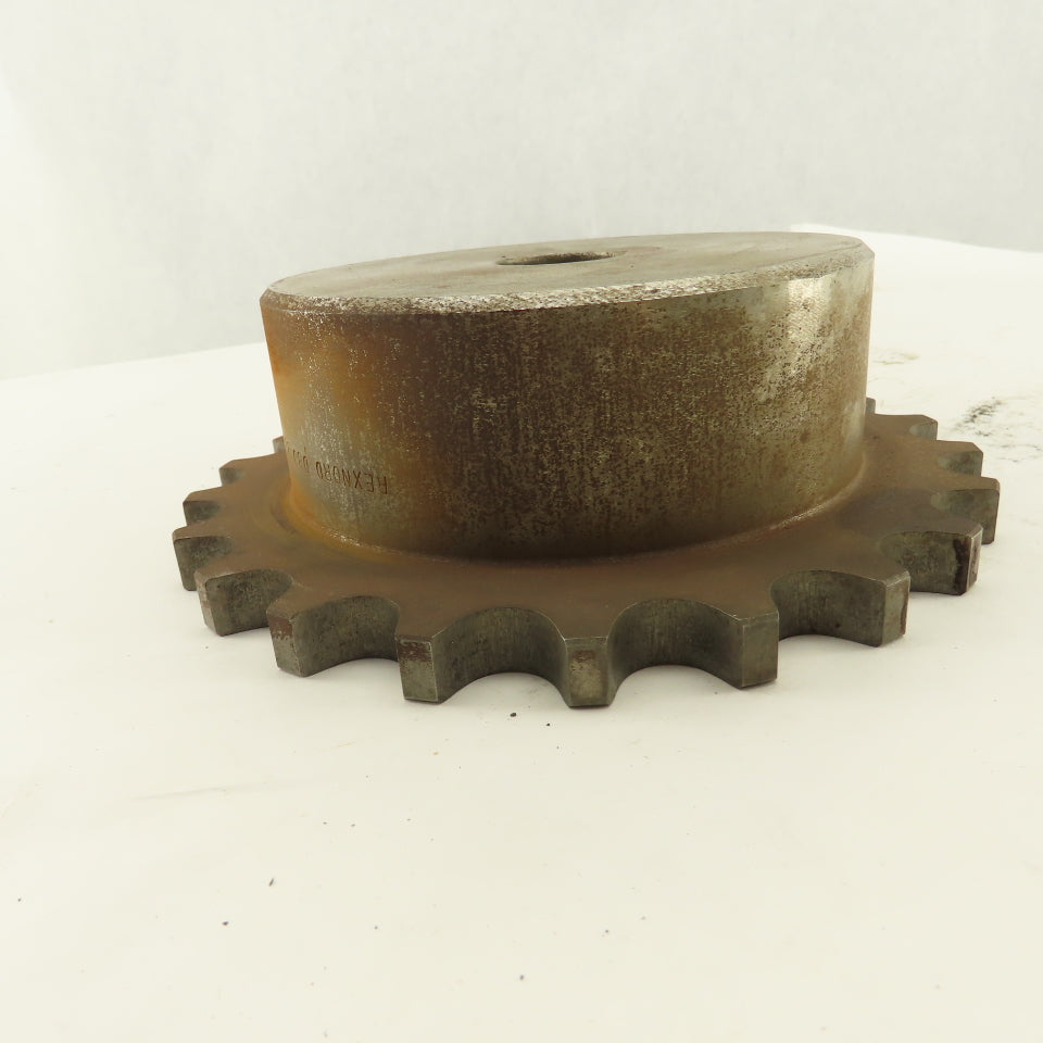 Rexnord D80 22 1 12 #80 Roller Chain Coupling Hub 1-1/8 Stock Bore 7-1/4" OD 22T