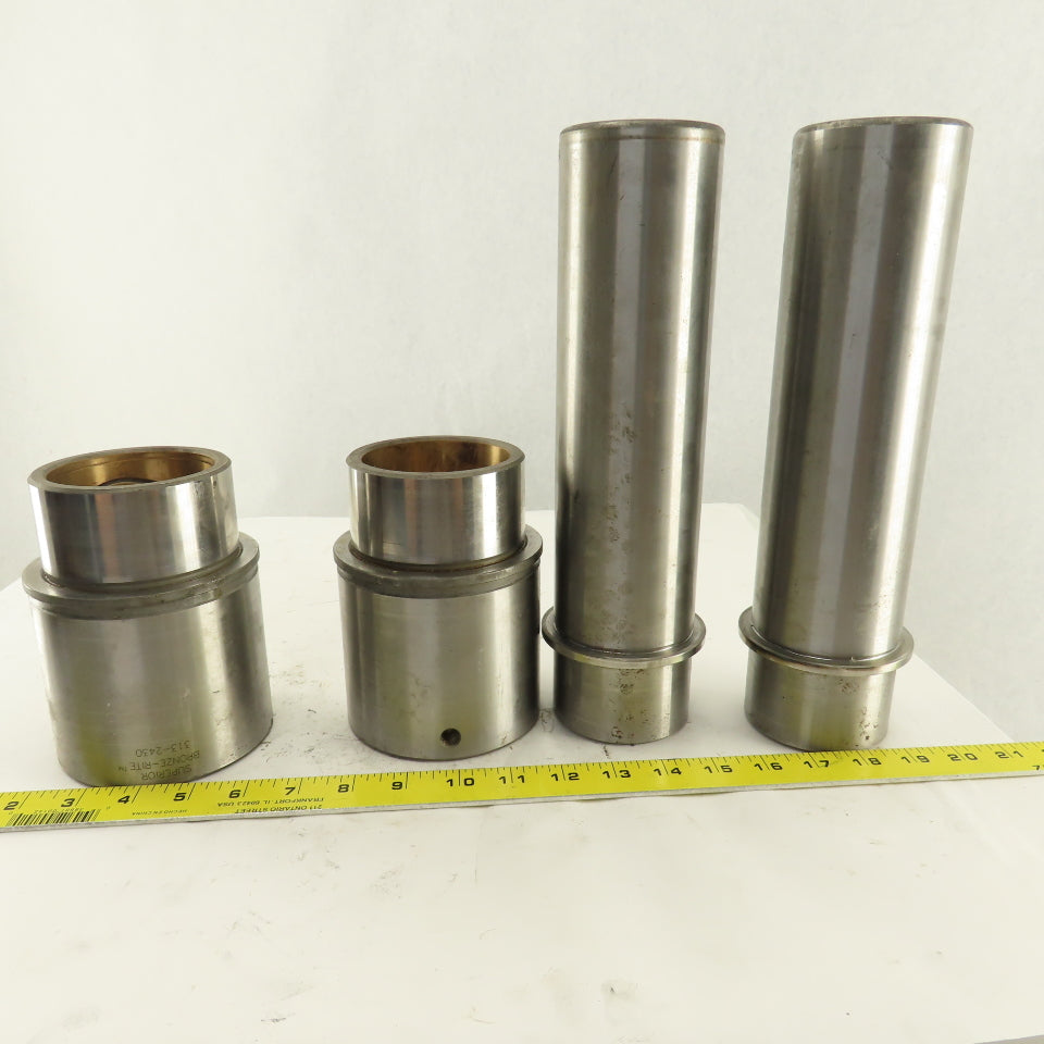Superior Die Set 313-2430 3" Die Shoe Shoulder Bushing Guide Pin Set Lot Of 4