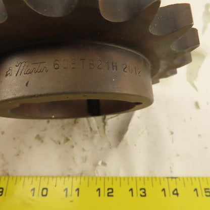 60BTB21H 2012 Single Roller 21 Tooth  #60 Chain Sprocket Bushed Bore
