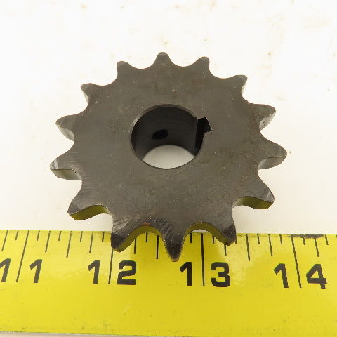 Tsubaki H40B14F Single Roller 14 Tooth  #40 Chain Sprocket 3/4" Keyed Bore