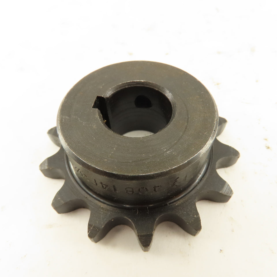 Tsubaki H40B14F Single Roller 14 Tooth  #40 Chain Sprocket 3/4" Keyed Bore