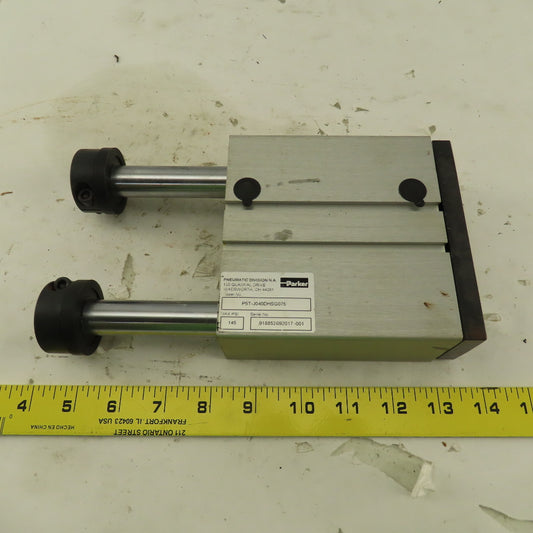 Parker P5T-J040DHSG075 3" Stroke Guided Air Cylinder 16mm Rod 145PSI Max.