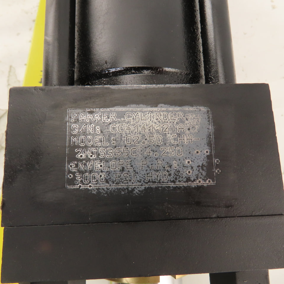 Parker CHH-2HTS355C 2-1/2" Bore 4-1/4" Stroke Saddle Rod End Hydraulic Cylinder