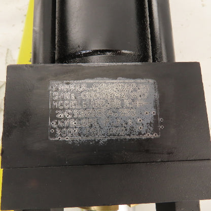 Parker CHH-2HTS355C 2-1/2" Bore 4-1/4" Stroke Saddle Rod End Hydraulic Cylinder