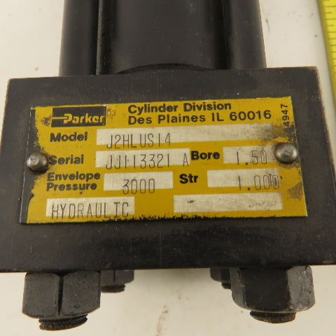 Parker J2HLUS14 1-1/2" Bore 1" Stroke Double Acting Hydraulic Cylinder 3000 PSI