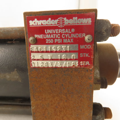 Schrader Bellows FAC119231 2-1/2" Bore 18" Stroke Double Acting Air Cylinder