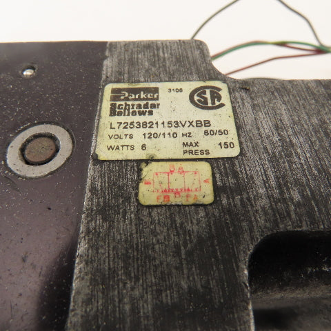 Parker L7253821153VXBB 5/3 Position Closed Center Pneumatic Valve 120V Coil