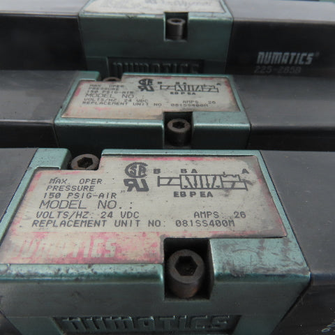 Numatics 081SS400M 2 Position Detent Air Valve Bank 24VDC Coil FlexiBlok