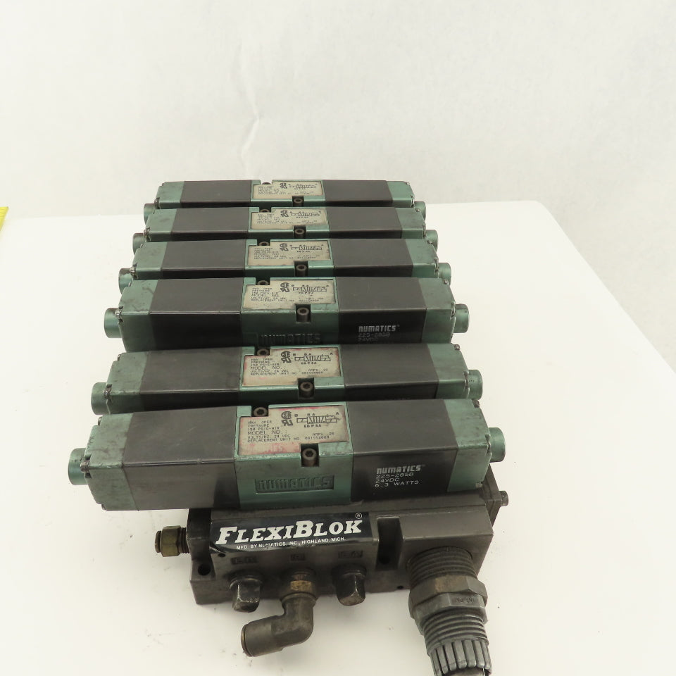 Numatics 081SS400M 2 Position Detent Air Valve Bank 24VDC Coil FlexiBlok