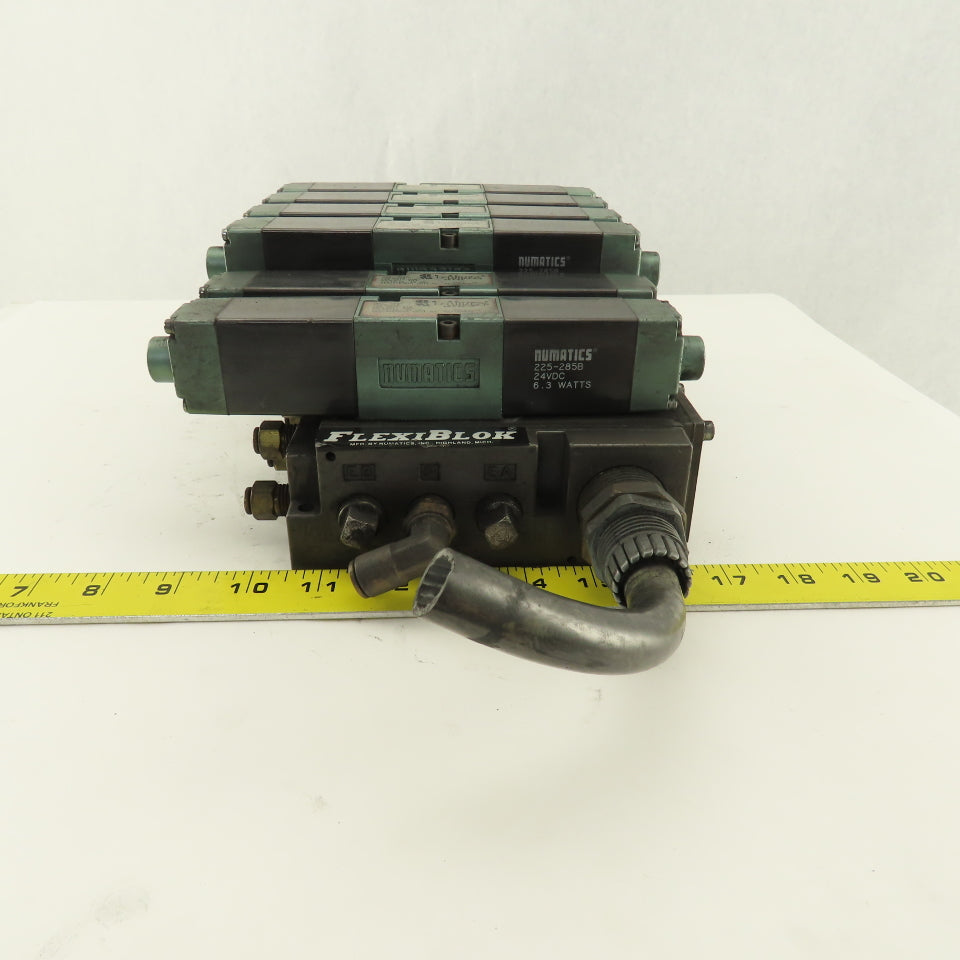 Numatics 081SS400M 2 Position Detent Air Valve Bank 24VDC Coil FlexiBlok