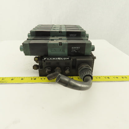 Numatics 081SS400M 2 Position Detent Air Valve Bank 24VDC Coil FlexiBlok