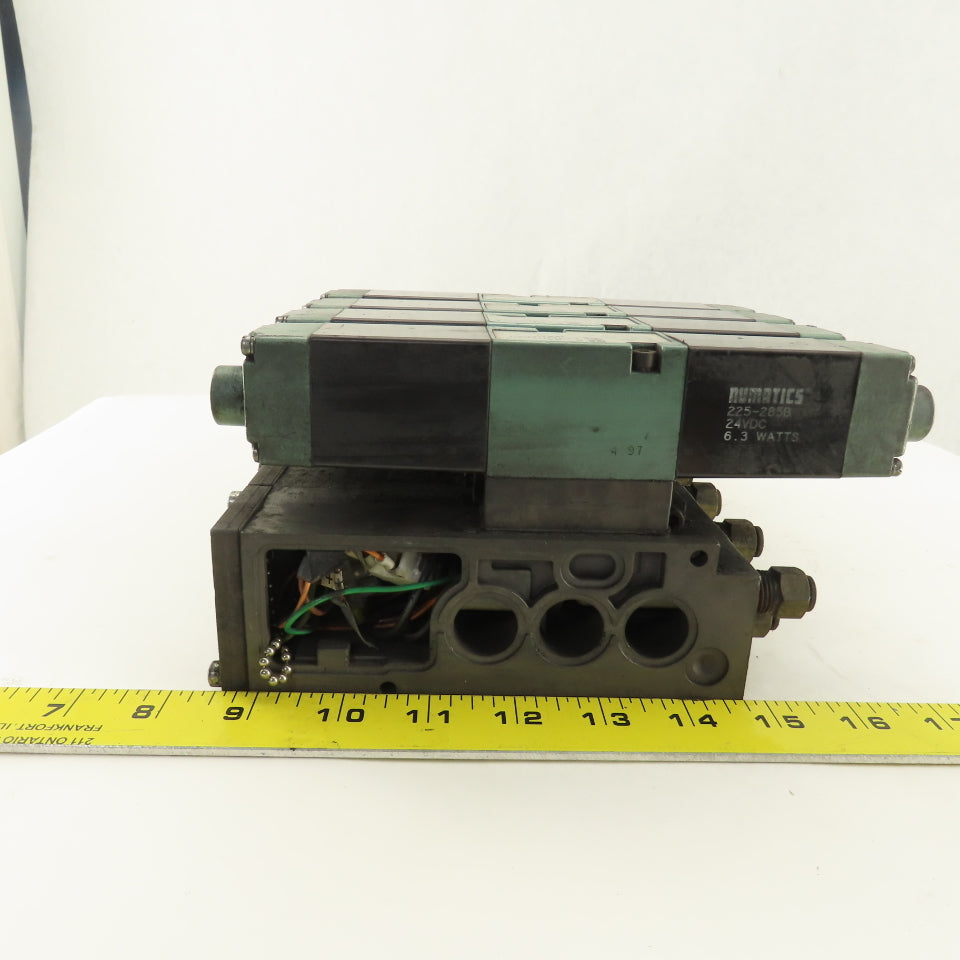 Numatics 081SS400M 2 Position Detent Air Valve Bank 24VDC Coil FlexiBlok