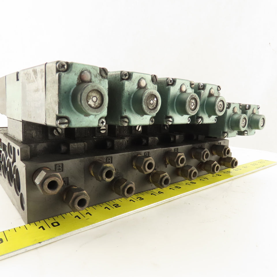 Numatics 081SS400M 2 Position Detent Air Valve Bank 24VDC Coil FlexiBlok
