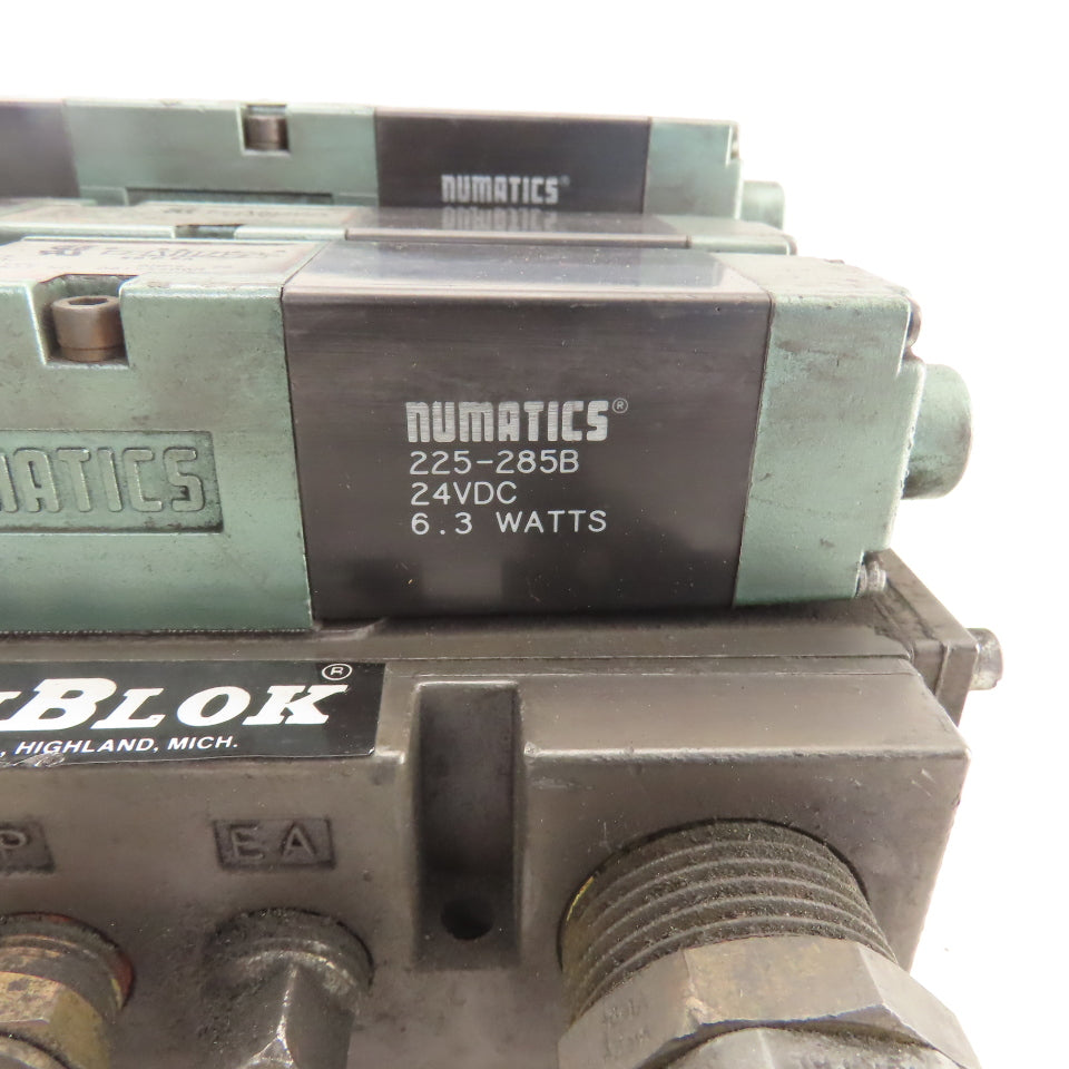 Numatics 081SS400M 2 Position Detent Air Valve Bank 24VDC Coil FlexiBlok