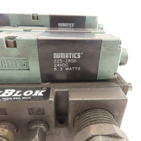Numatics 081SS400M 2 Position Detent Air Valve Bank 24VDC Coil FlexiBlok