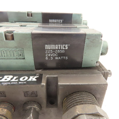 Numatics 081SS400M 2 Position Detent Air Valve Bank 24VDC Coil FlexiBlok