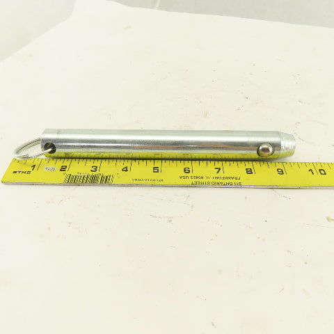 1" Ball Lock Hitch Pin Ring Grip No Shoulder 8"