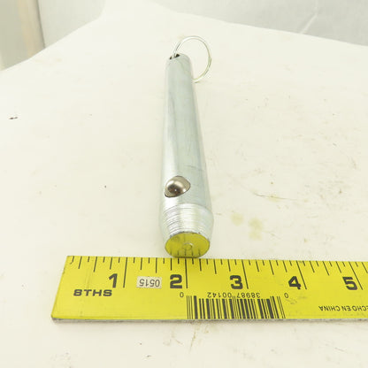 1" Ball Lock Hitch Pin Ring Grip No Shoulder 8"