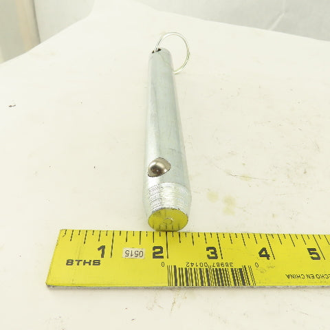 1" Ball Lock Hitch Pin Ring Grip No Shoulder 8"