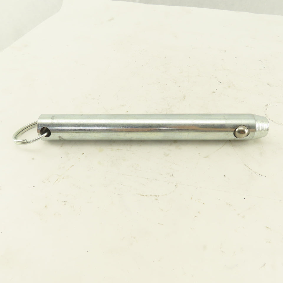 1" Ball Lock Hitch Pin Ring Grip No Shoulder 8"