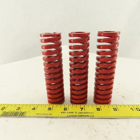 Moeller RHL125-450 1-1/4 x 4-1/2 Long 5/8" ID Red Heavy Load Die Spring Lot Of 3