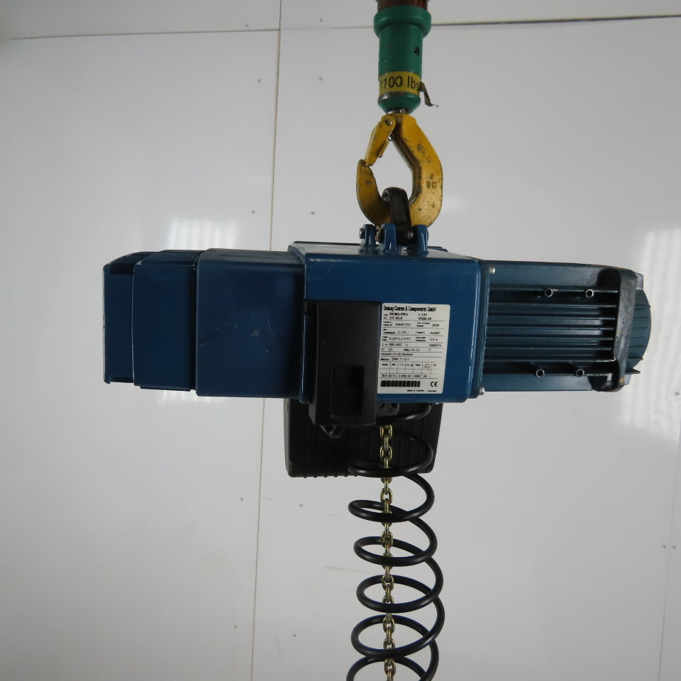 Demag DCMS-PRO 1-125 1/1 H2.8 VS30-30 275LB Electric Hoist 15' Lift 460V 3Ph
