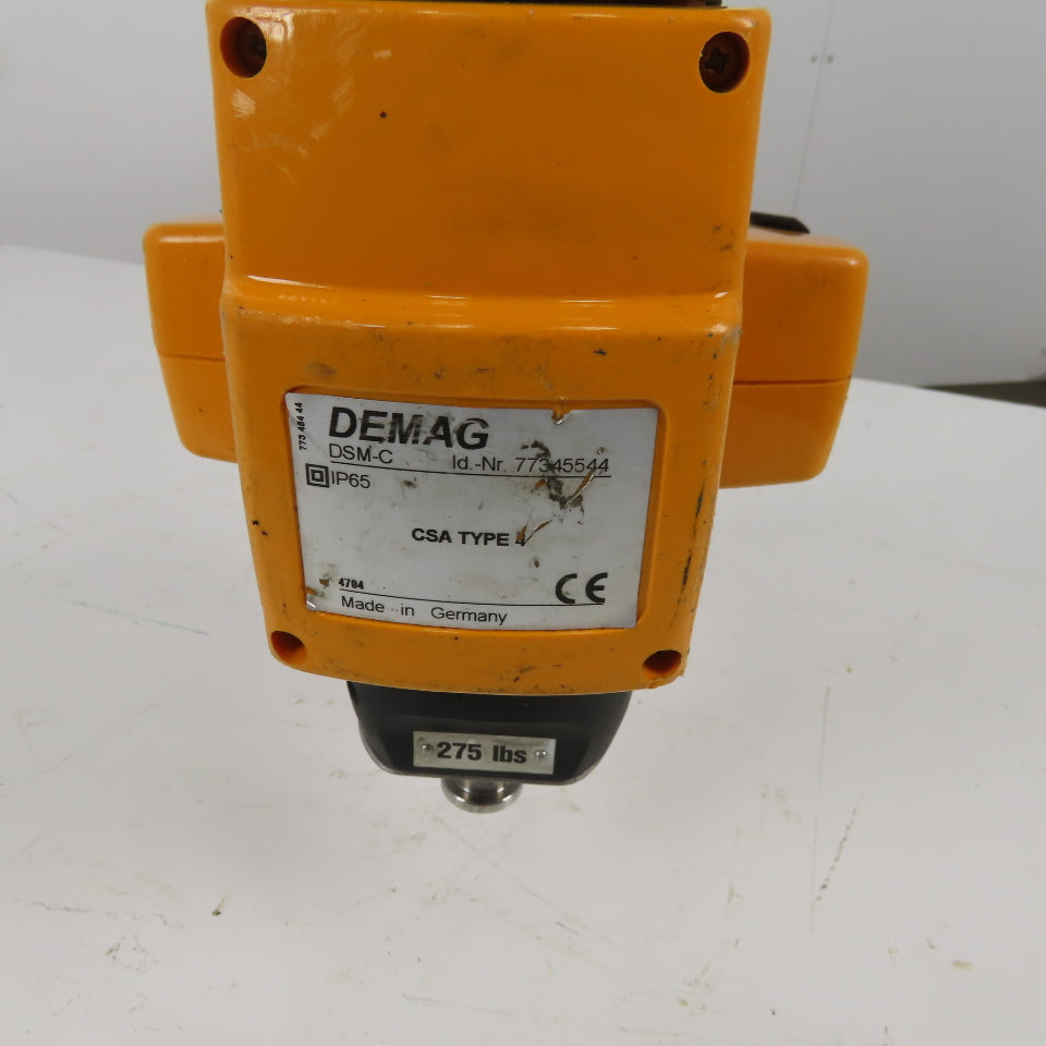 Demag DCMS-PRO 1-125 1/1 H2.8 VS30-30 275LB Electric Hoist 10' Lift 460V 3Ph