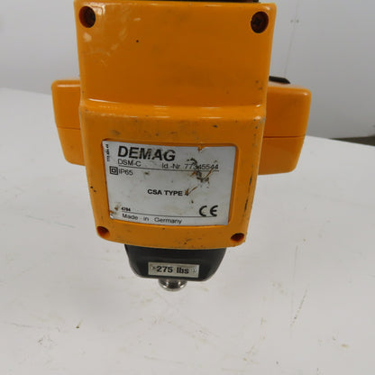 Demag DCMS-PRO 1-125 1/1 H2.8 VS30-30 275LB Electric Hoist 10' Lift 460V 3Ph