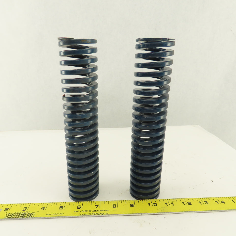 1-15/16" OD x 9" Medium Duty Load BLUE Die Spring 1" Center Lot Of 2