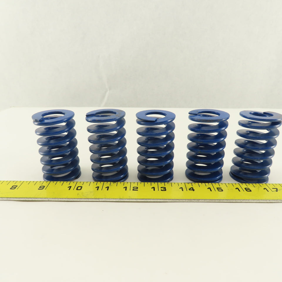 1-1/2 OD x 2-1/2" Medium Duty Load BLUE Die Spring 3/4" Center Lot Of 5