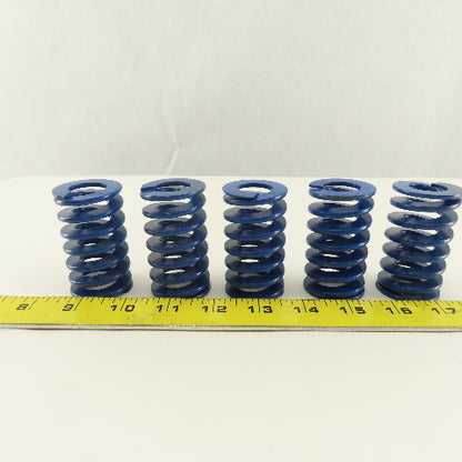 1-1/2 OD x 2-1/2" Medium Duty Load BLUE Die Spring 3/4" Center Lot Of 5