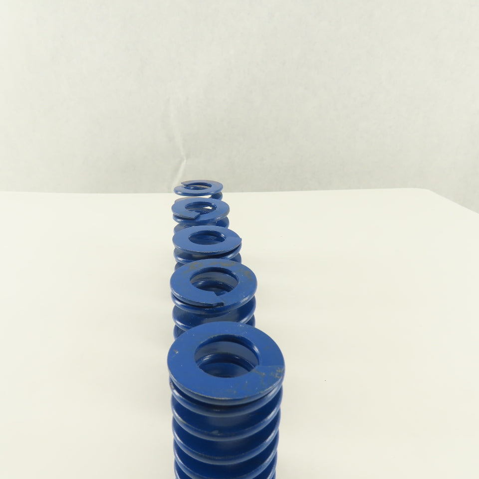 1-1/2 OD x 2-1/2" Medium Duty Load BLUE Die Spring 3/4" Center Lot Of 5