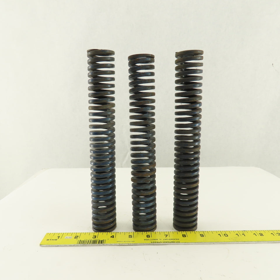 1-1/2 x 10" Long 7/8" Hole Diameter BLUE Med Load Die Spring Lot Of 3