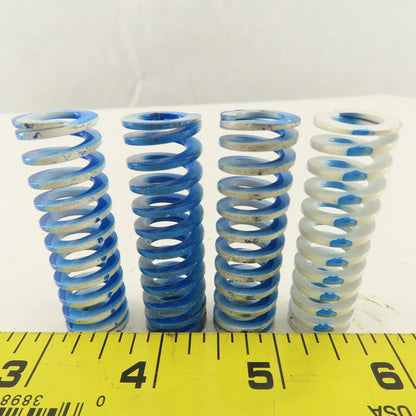 5/8 x 2" Long 3/8" Hole Diameter White Blue Stripe Med Load Die Spring Lot Of 4